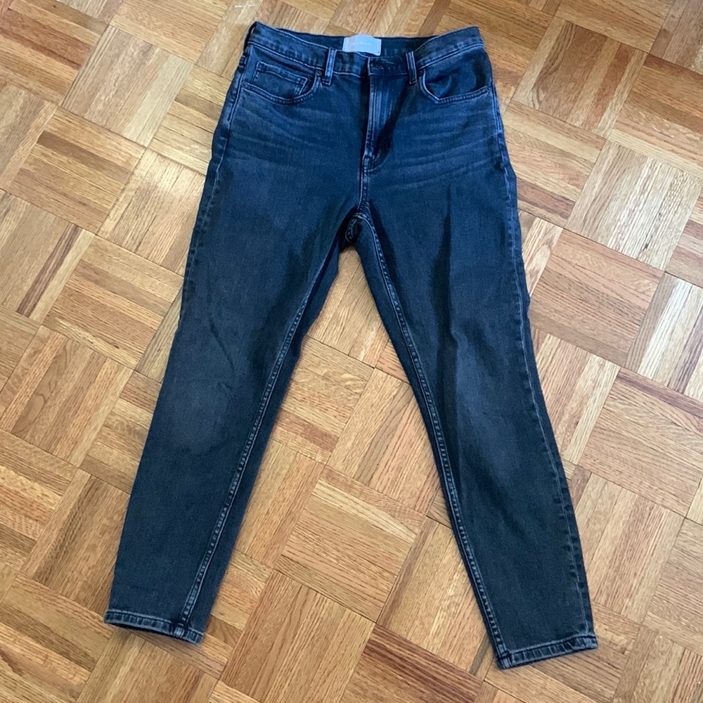Everlane black high rise skinny ankle jean
